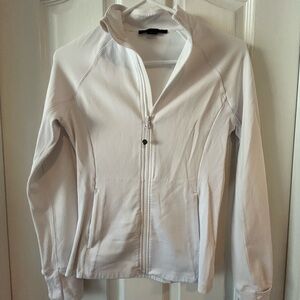 Women's White Zip-Up Jacket